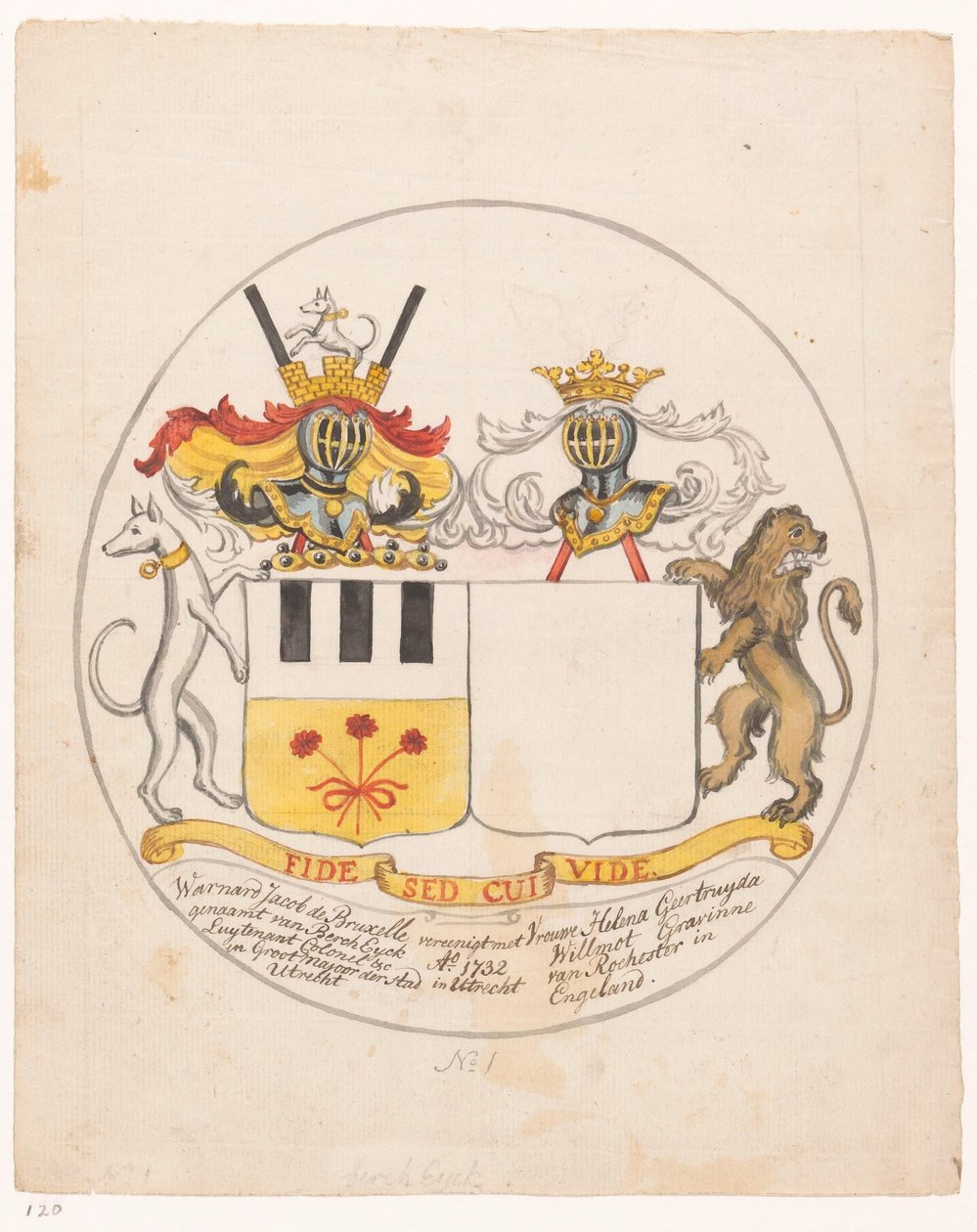 Design (1) para o brasão da aliança de Jan Brandes