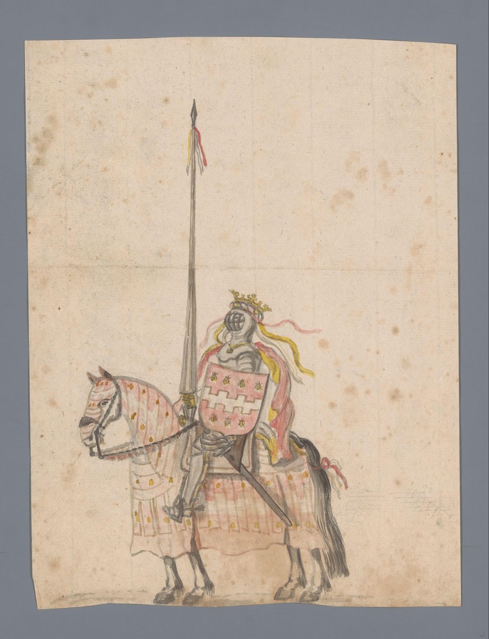 Esboço de um cavaleiro a cavalo de Jan Brandes