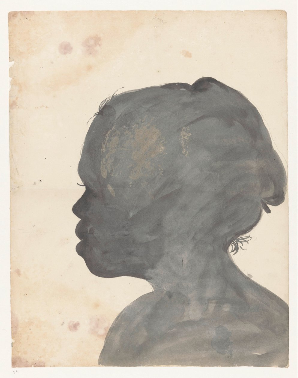Retrato em silhueta de Bietja de Jan Brandes