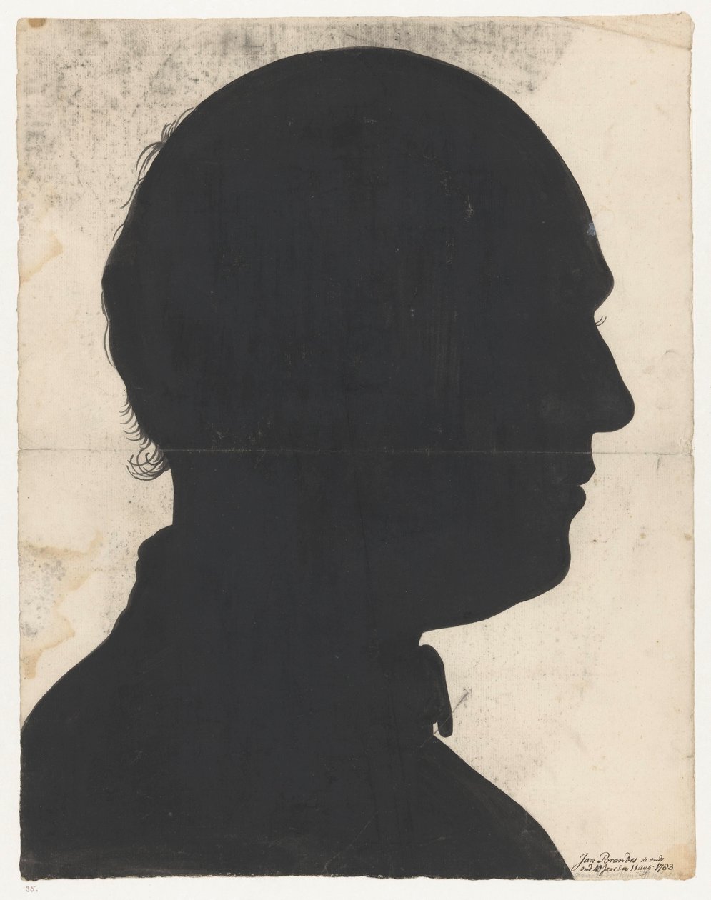 Retrato em silhueta de Jan Brandes de Jan Brandes
