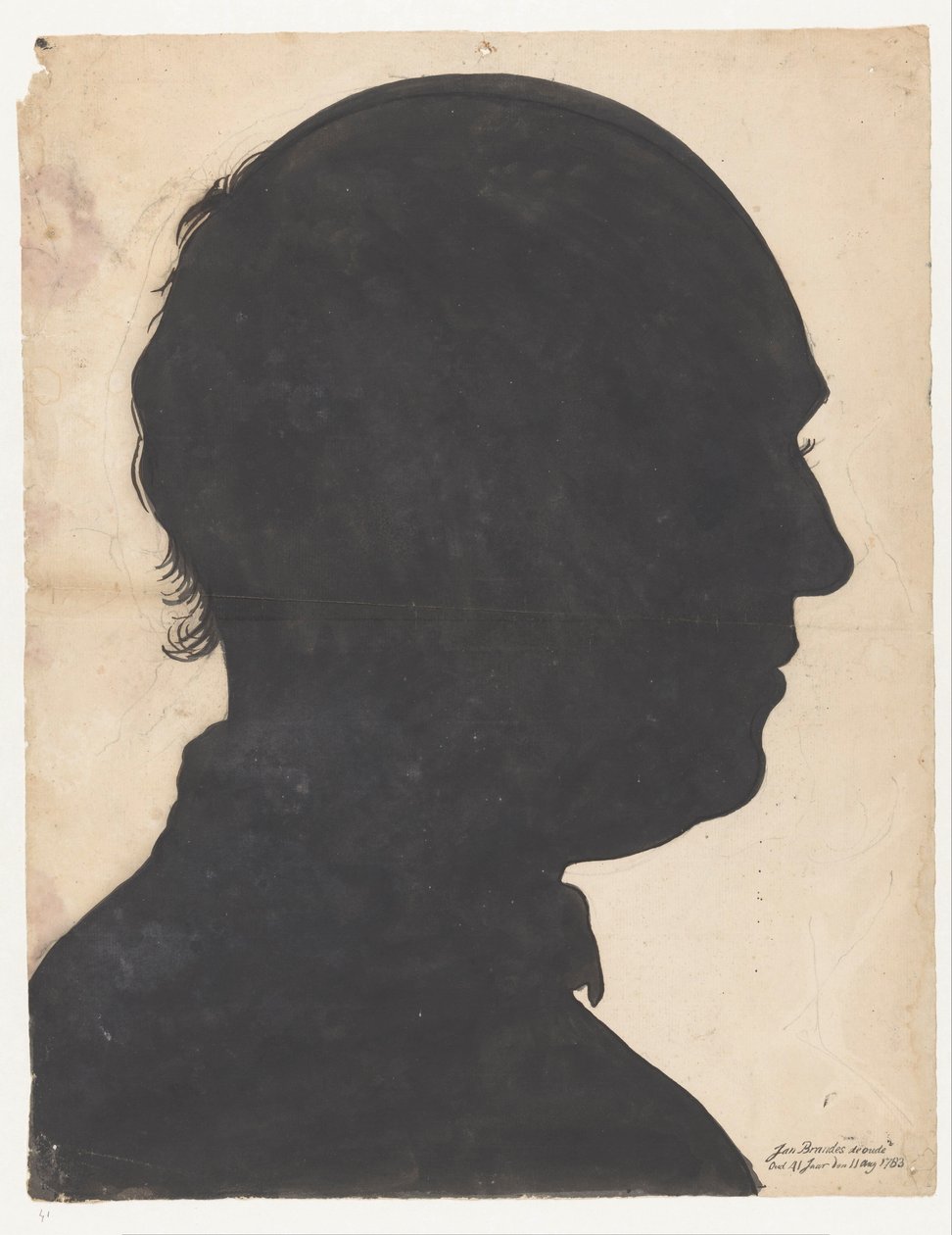 Retrato em silhueta de Jan Brandes de Jan Brandes