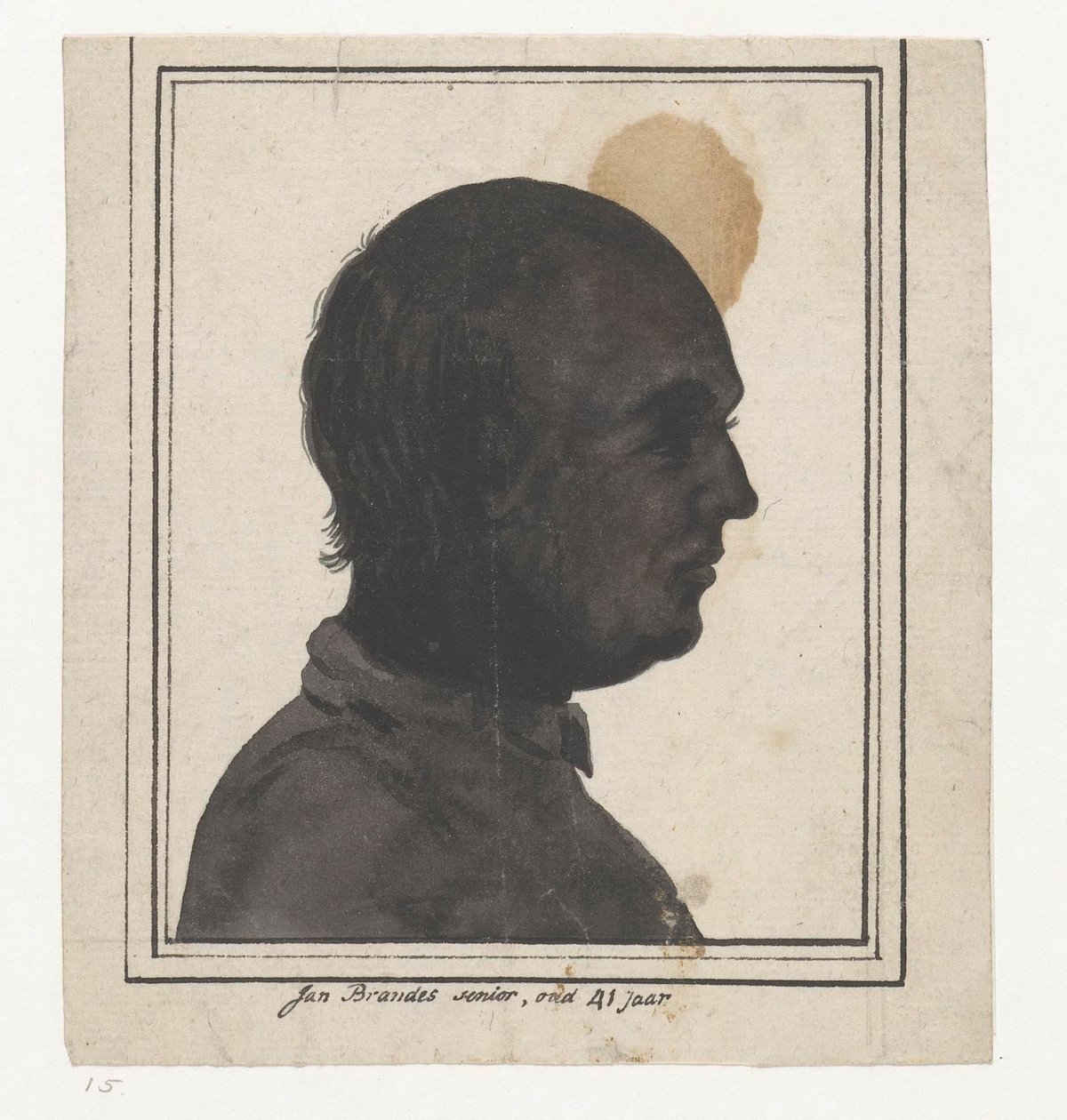 Retrato em silhueta de Jan Brandes de Jan Brandes