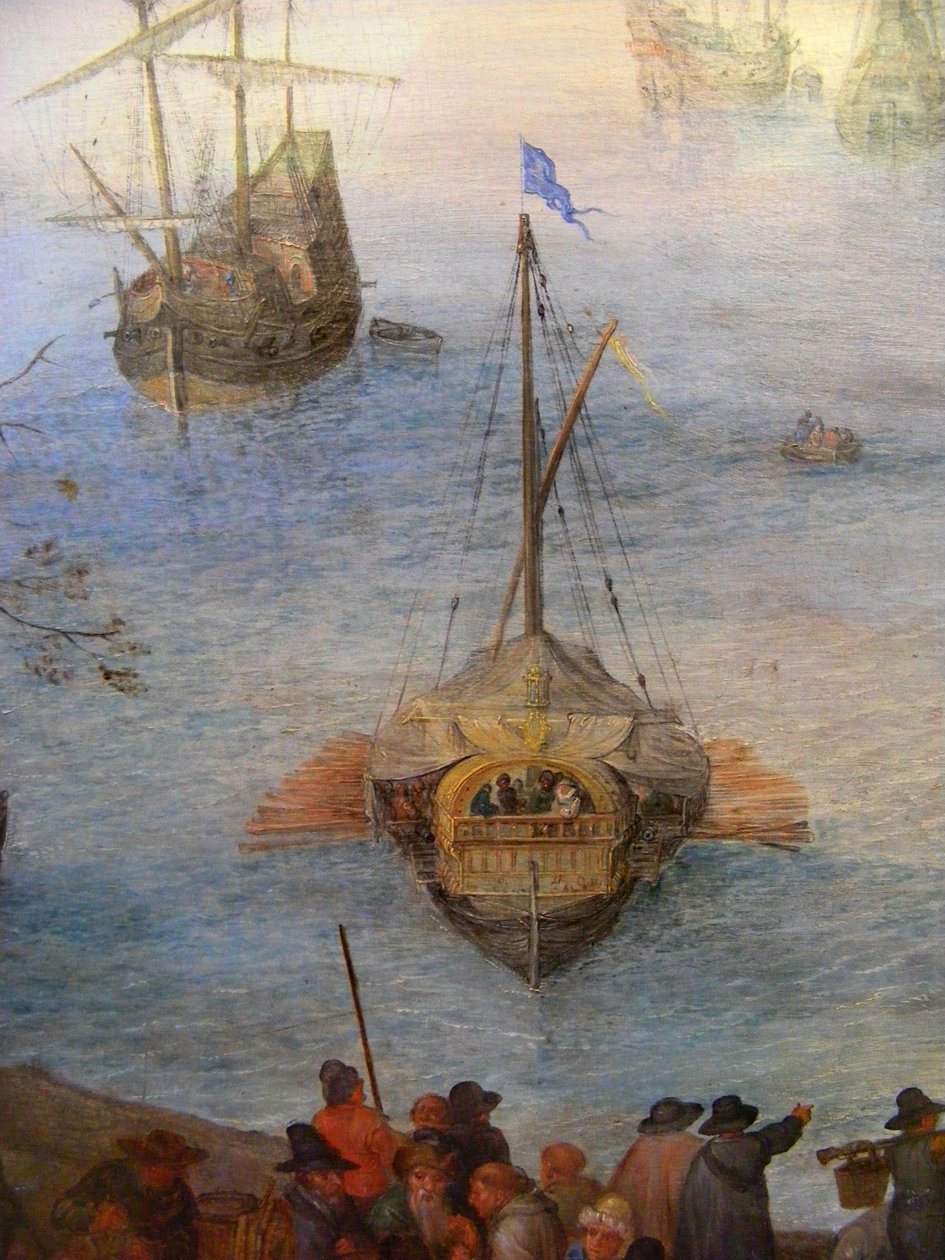 Grande mercado de peixe de Jan Brueghel the Elder