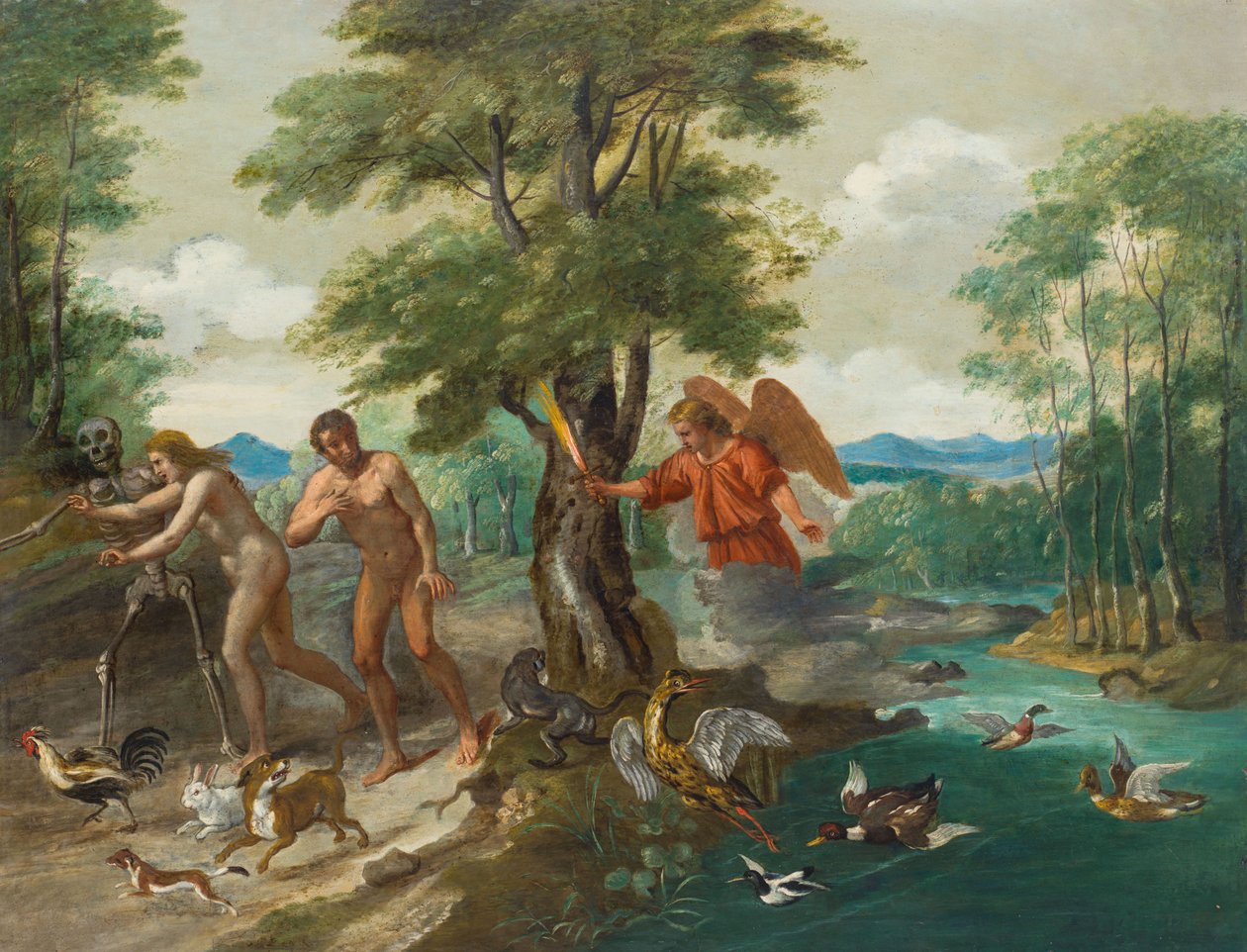 Adão e Eva no paraíso de Jan Brueghel the Younger