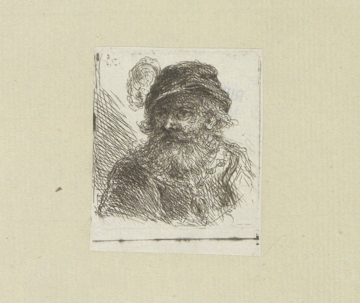Bebaarde man met pluimhoed
A Obra Completa de Etchings de John Chalon / Oeuvre Complette des Eaux Fortes par Jean Chalon (título da série) de Jan Chalon