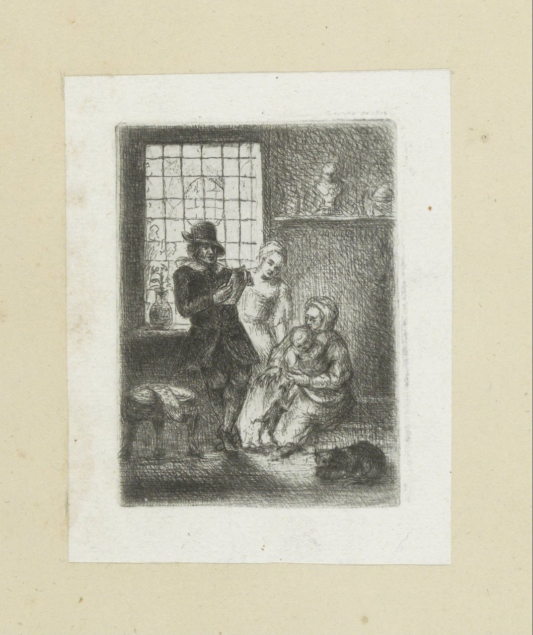 Interieur met een gezin
A Obra Completa de Etchings de John Chalon / Oeuvre Complette des Eaux Fortes par Jean Chalon (título da série) de Jan Chalon