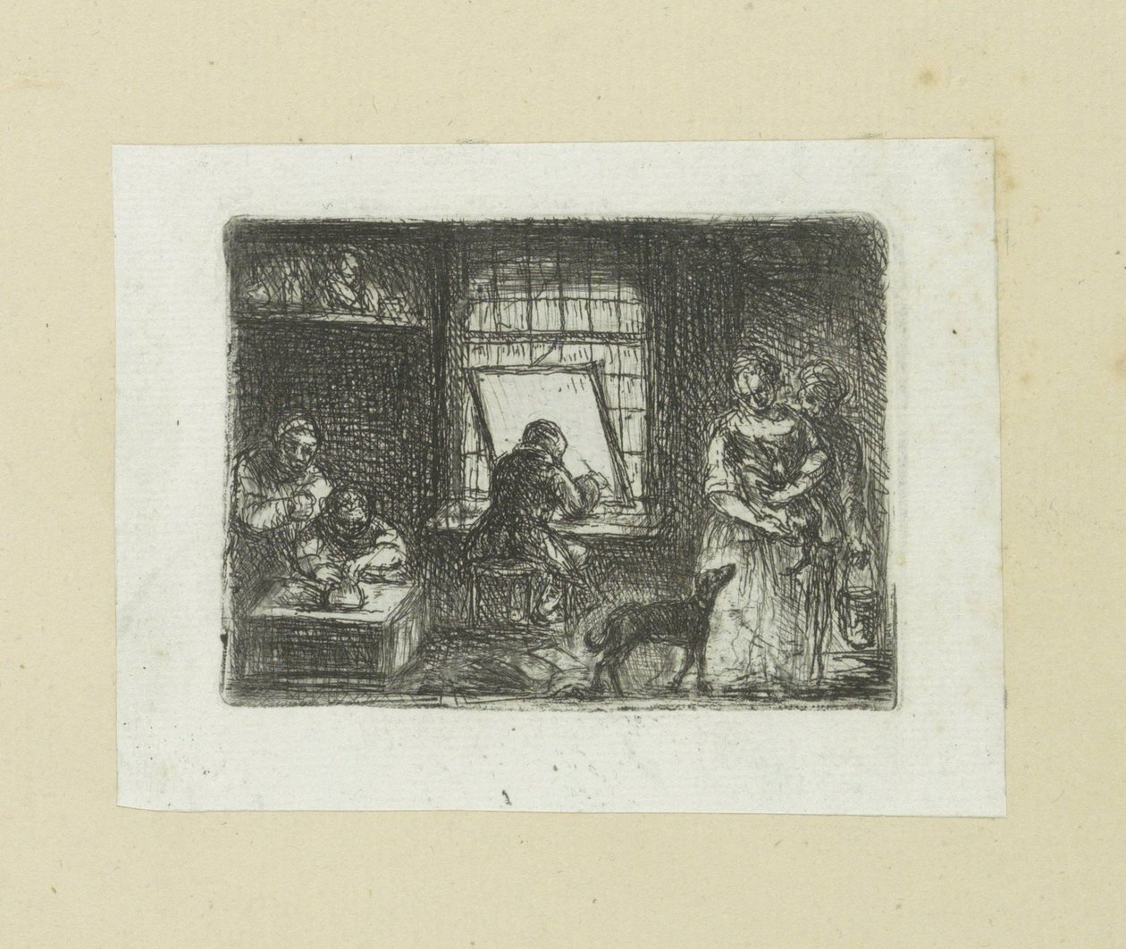 Interior de van e prentatelier The Compleat Work of Etchings por John Chalon / Oeuvre Complette des Eaux Fortes par Jean Chalon (título da série) de Jan Chalon