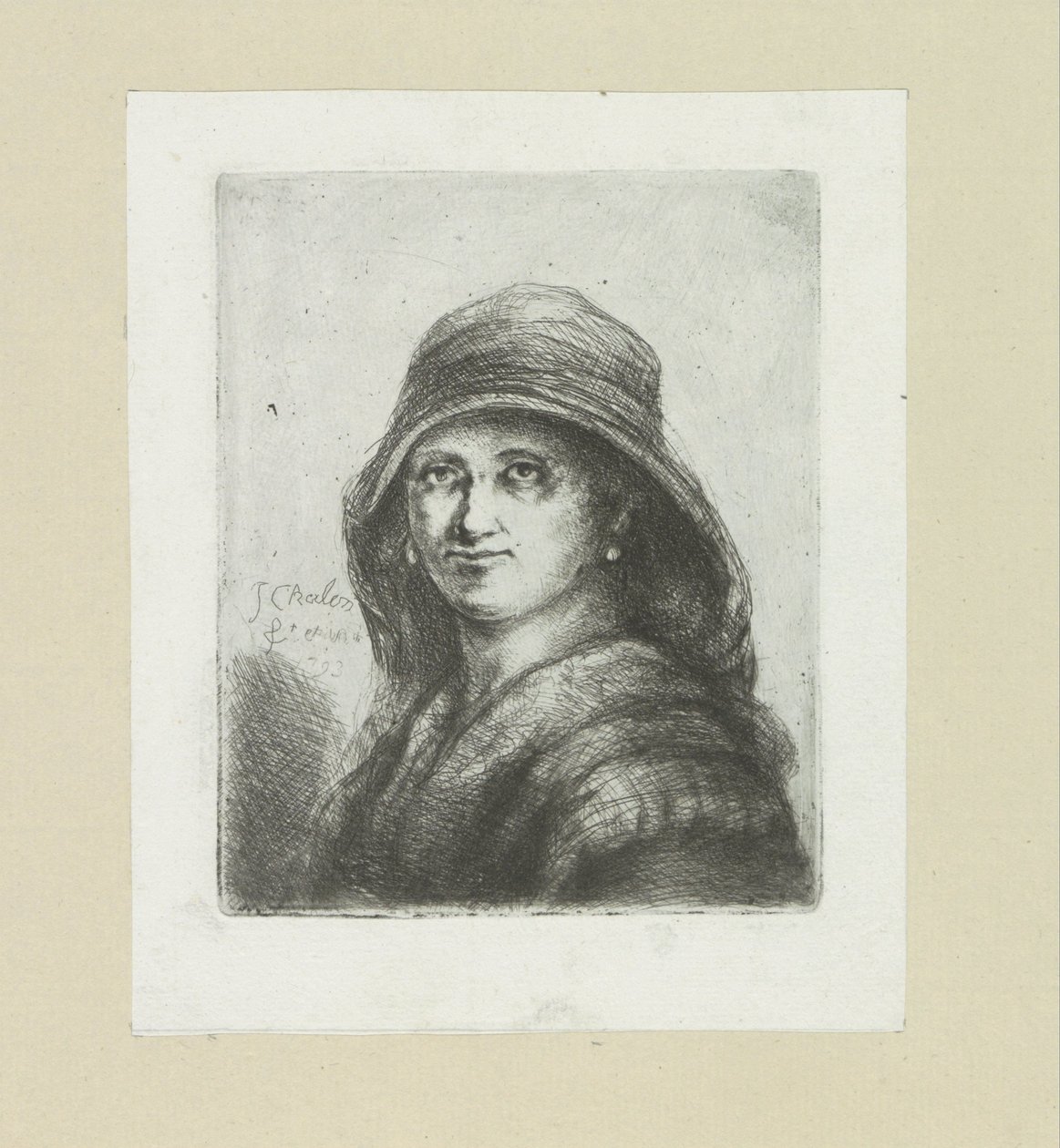 Jonge vrouw conheceu o capuchon
A Obra Completa de Etchings de John Chalon / Oeuvre Complette des Eaux Fortes par Jean Chalon (título da série) de Jan Chalon