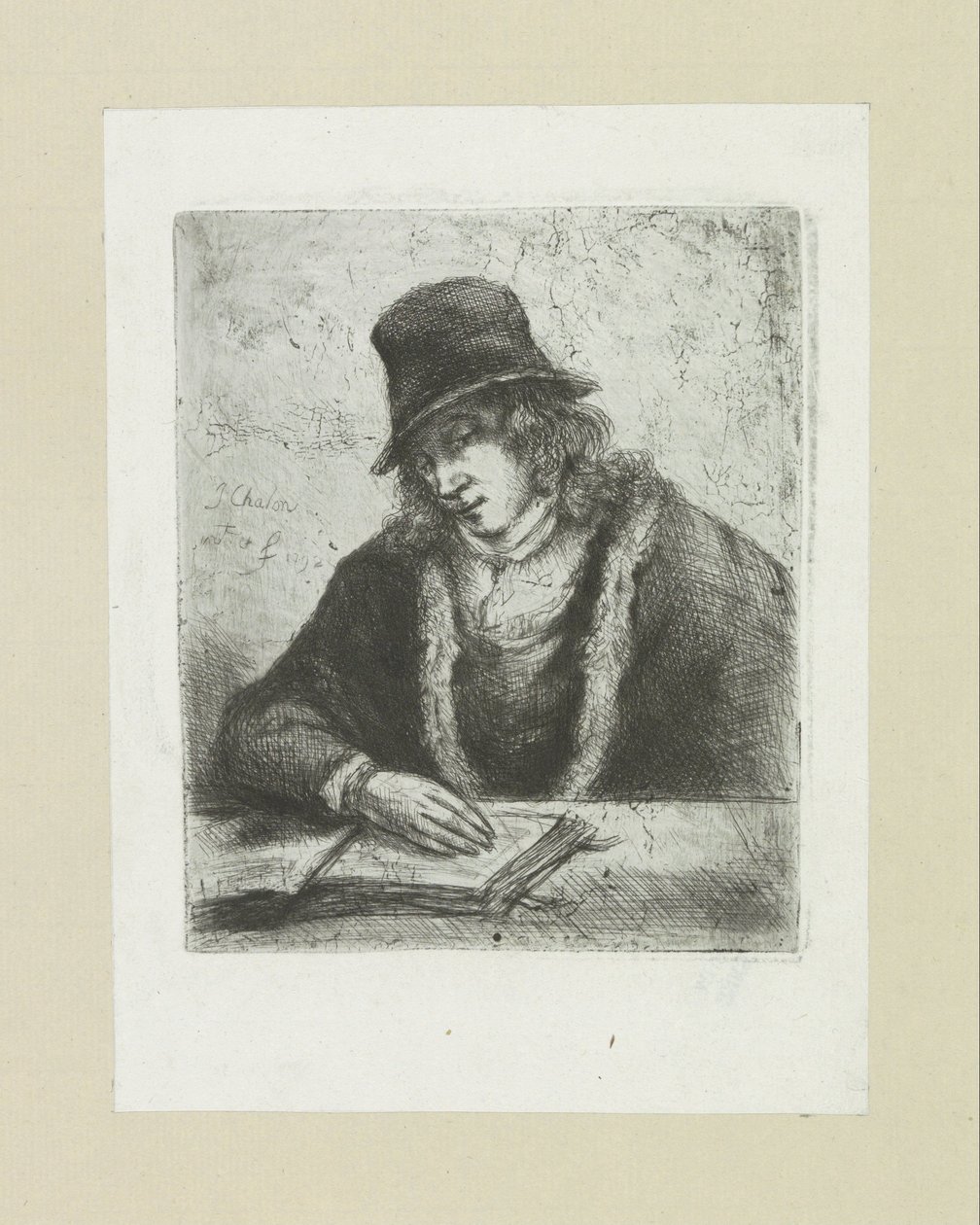 Lezende man met hoed
A Obra Completa de Etchings de John Chalon / Oeuvre Complette des Eaux Fortes par Jean Chalon (título da série) de Jan Chalon