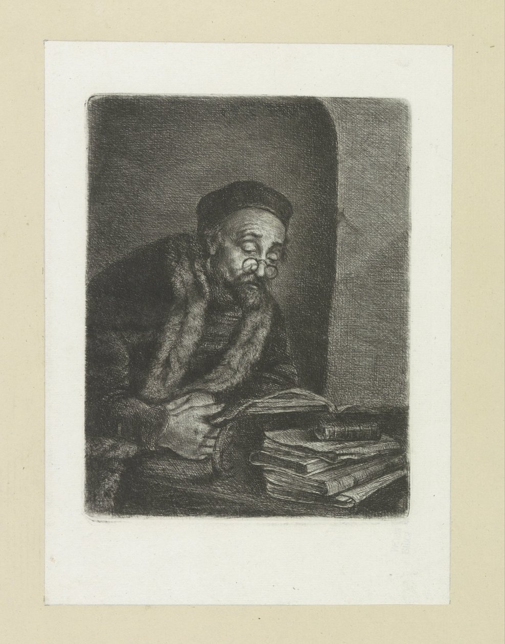 Homem comprando escritório The Compleat Work of Etchings por John Chalon / Oeuvre Complette des Eaux Fortes par Jean Chalon (título da série) de Jan Chalon