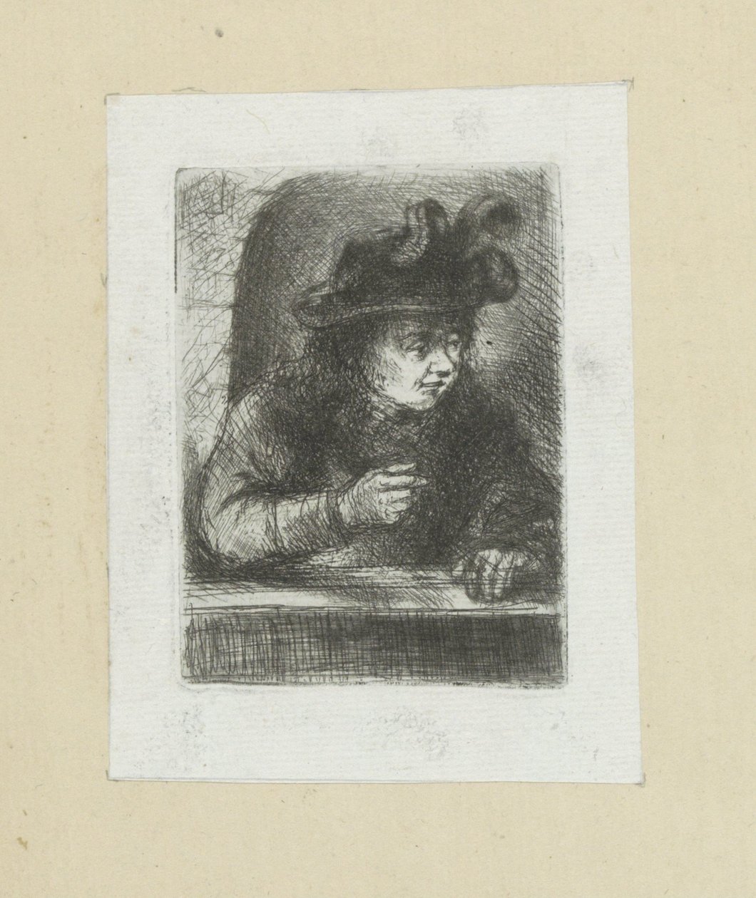 Homem bij corrimão The Compleat Work of Etchings por John Chalon / Oeuvre Complette des Eaux Fortes par Jean Chalon (título da série) de Jan Chalon