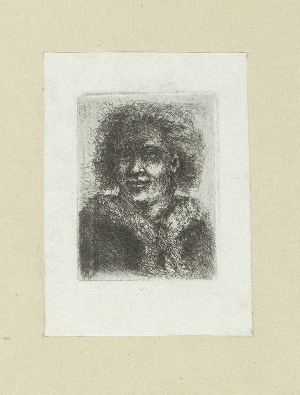 Homem coloca bontkraag The Compleat Work of Etchings por John Chalon / Oeuvre Complette des Eaux Fortes par Jean Chalon (título da série) de Jan Chalon