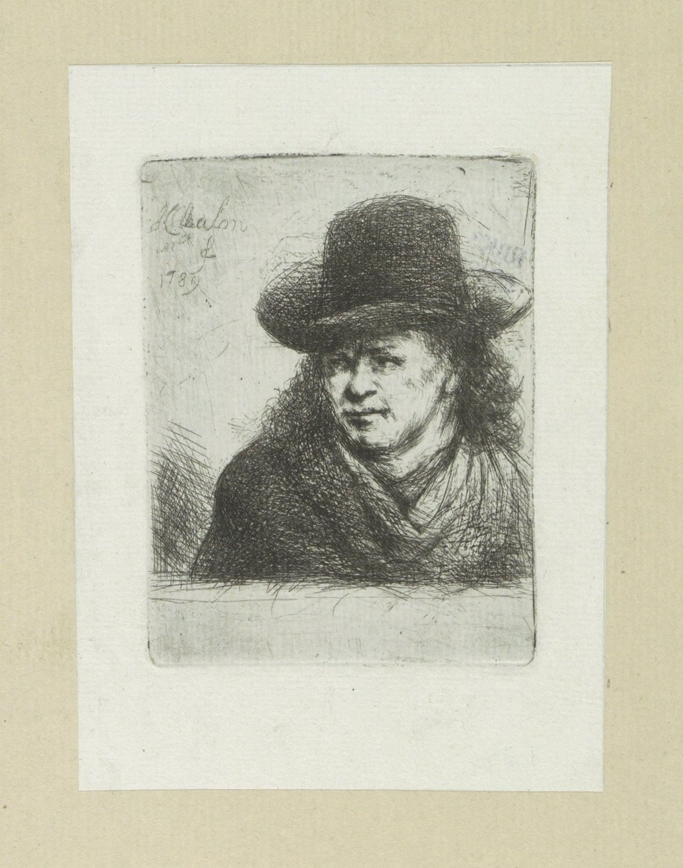 Homem coloca enxada, naar links The Compleat Work of Etchings por John Chalon / Oeuvre Complette des Eaux Fortes par Jean Chalon (título da série) de Jan Chalon