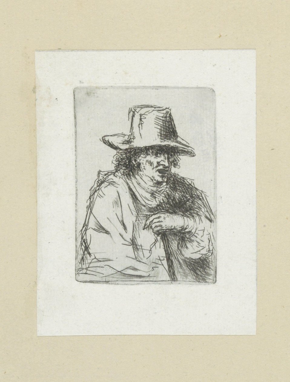 Man met hoge hoed en stok
A Obra Completa de Etchings de John Chalon / Oeuvre Complette des Eaux Fortes par Jean Chalon (título da série) de Jan Chalon