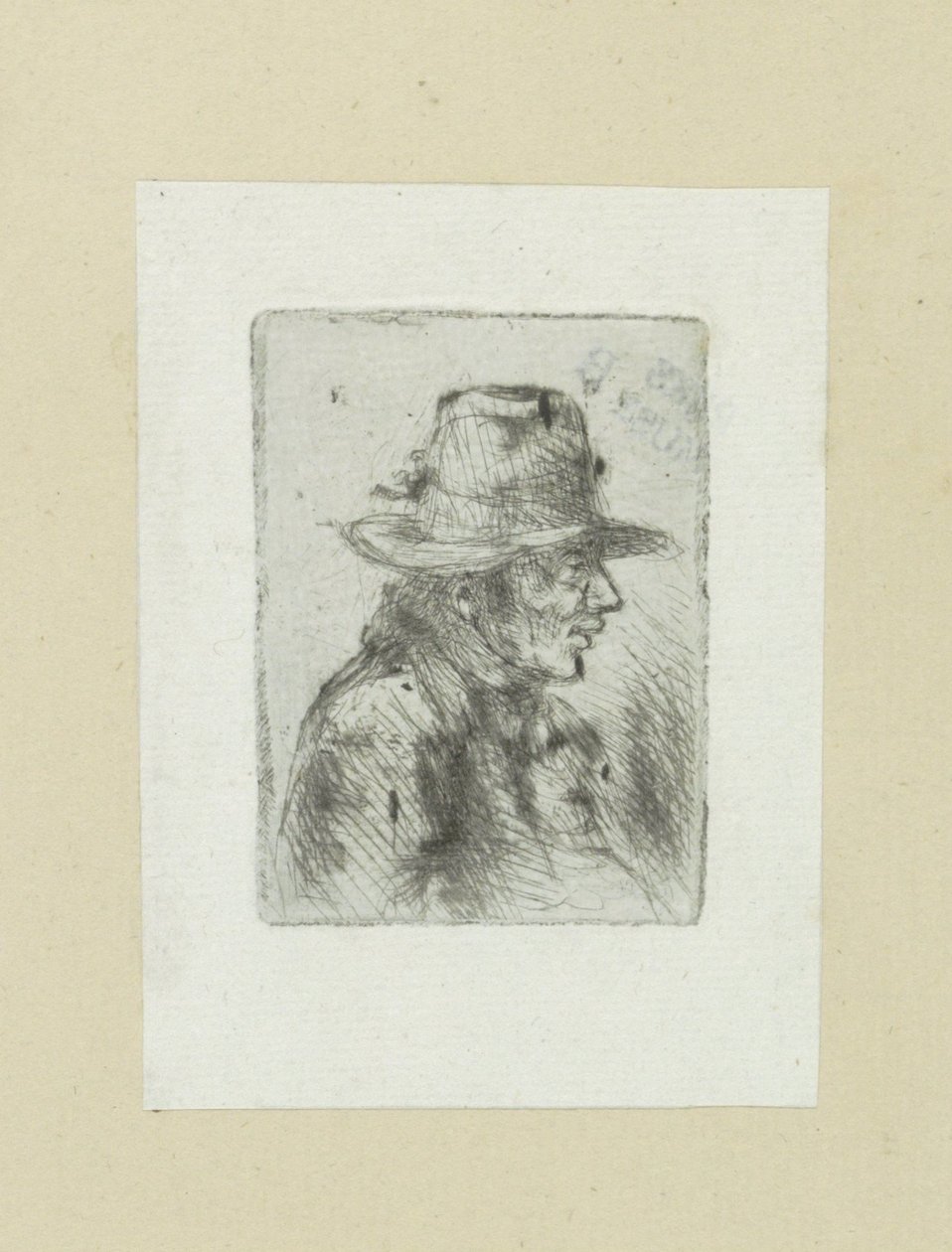 O homem encontrou o hoge hoed, naar rechts
A Obra Completa de Etchings de John Chalon / Oeuvre Complette des Eaux Fortes par Jean Chalon (título da série) de Jan Chalon