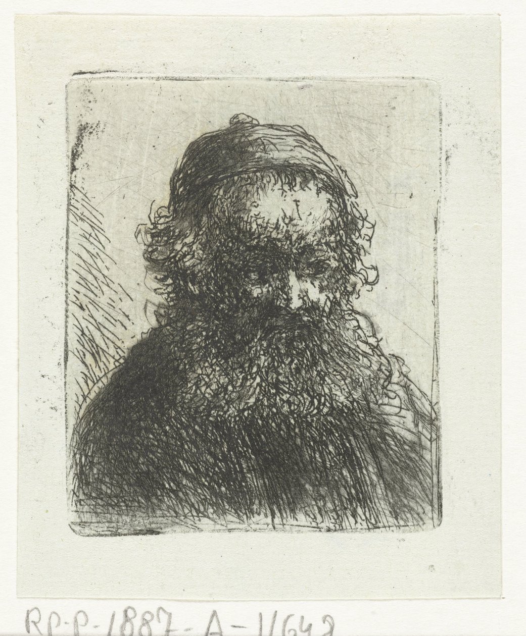 Velho com barba e chapéu de Jan Chalon