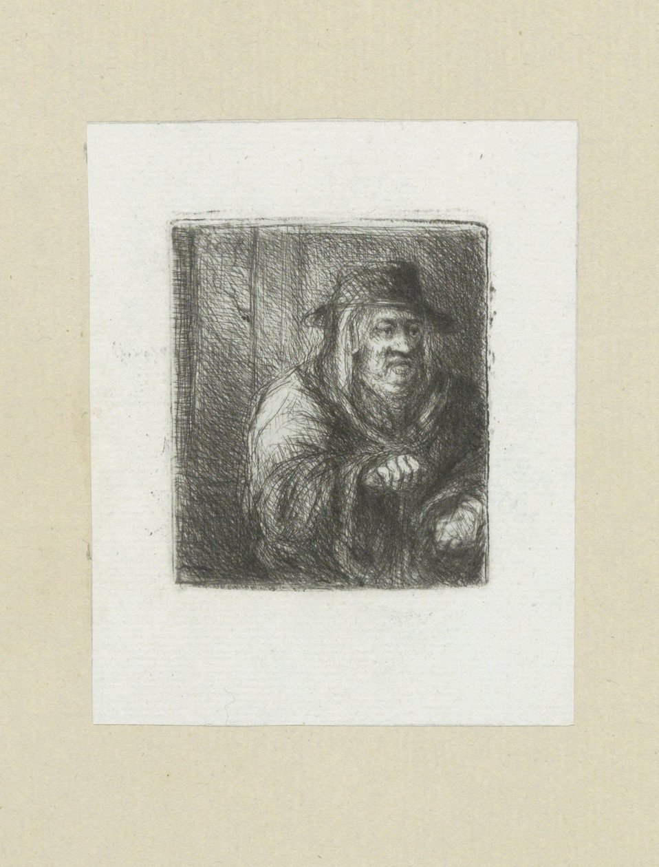 Oude man met mantel en hoed
A Obra Completa de Etchings de John Chalon / Oeuvre Complette des Eaux Fortes par Jean Chalon (título da série) de Jan Chalon
