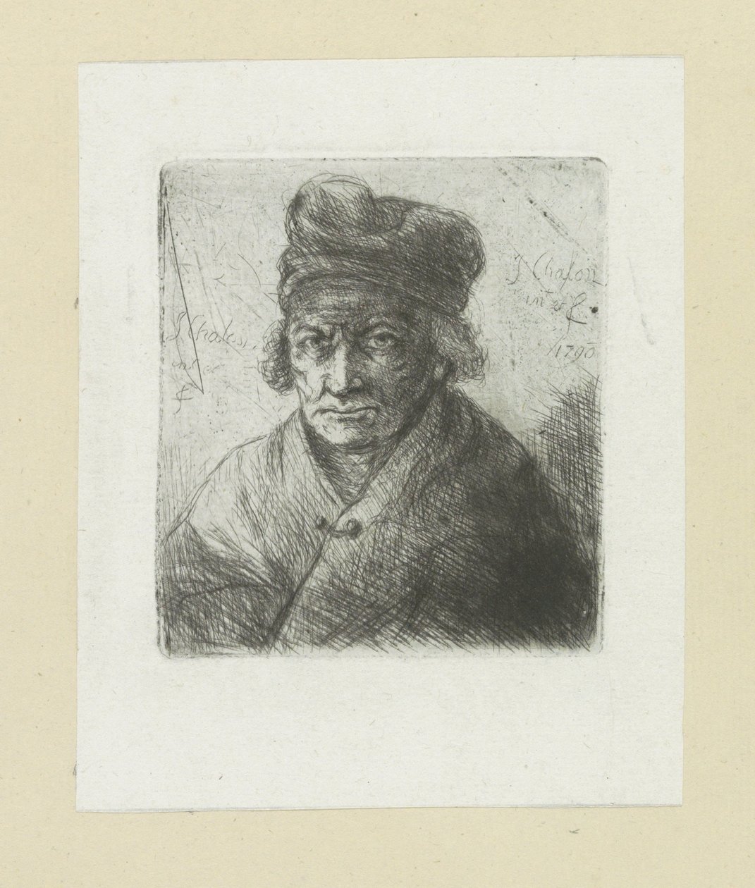 Oude man coloca muts The Compleat Work of Etchings por John Chalon / Oeuvre Complette des Eaux Fortes par Jean Chalon (título da série) de Jan Chalon