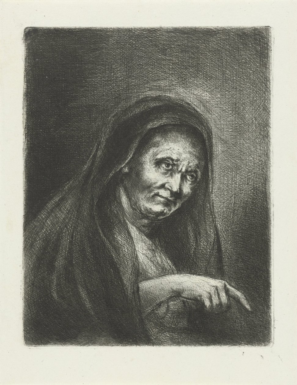 Mulher idosa de Jan Chalon