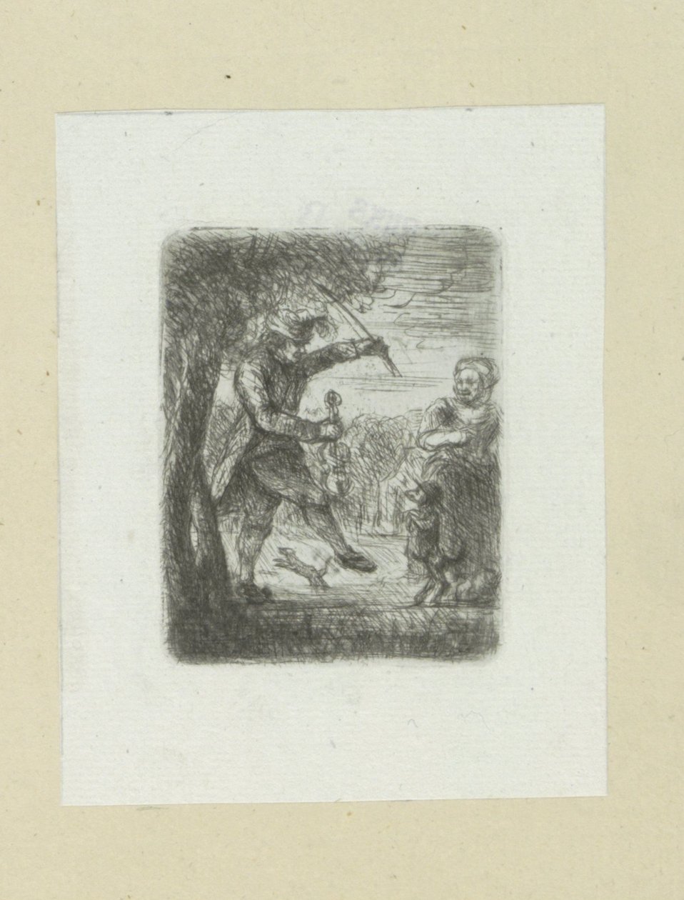 Músico de rua com violino e cão dançarino
A Obra Completa de Etchings de John Chalon / Oeuvre Complette des Eaux Fortes par Jean Chalon (título da série) de Jan Chalon