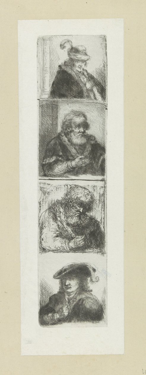 Vier mansportretten
A Obra Completa de Etchings de John Chalon / Oeuvre Complette des Eaux Fortes par Jean Chalon (título da série) de Jan Chalon