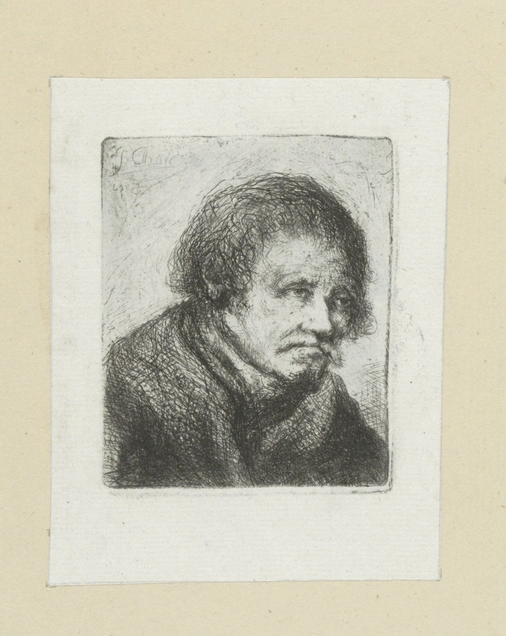 Volwassen man met snor
A Obra Completa de Etchings de John Chalon / Oeuvre Complette des Eaux Fortes par Jean Chalon (título da série) de Jan Chalon