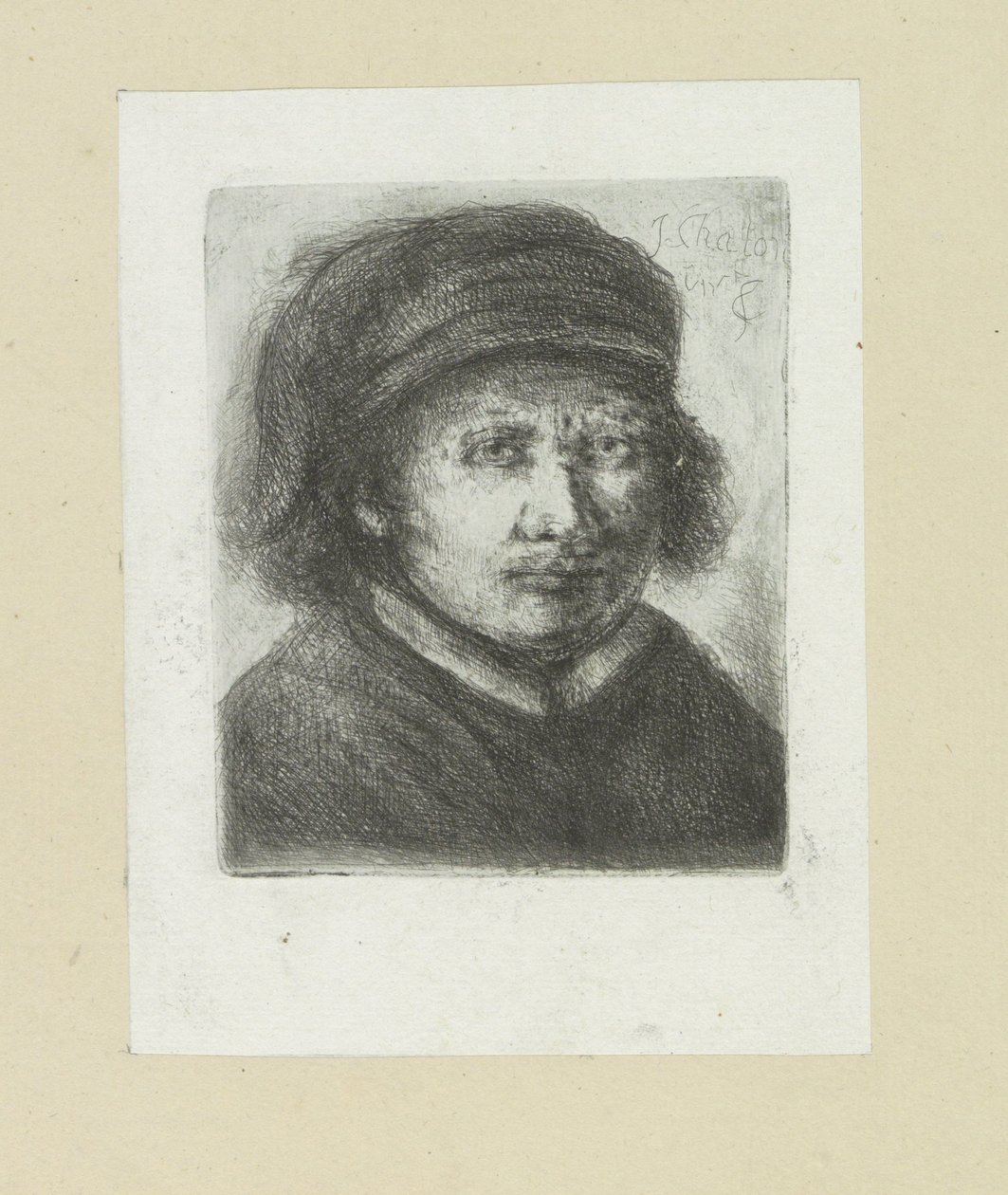 Homem de Volwassen, naar à direita The Compleat Work of Etchings por John Chalon / Oeuvre Complette des Eaux Fortes par Jean Chalon (título da série) de Jan Chalon
