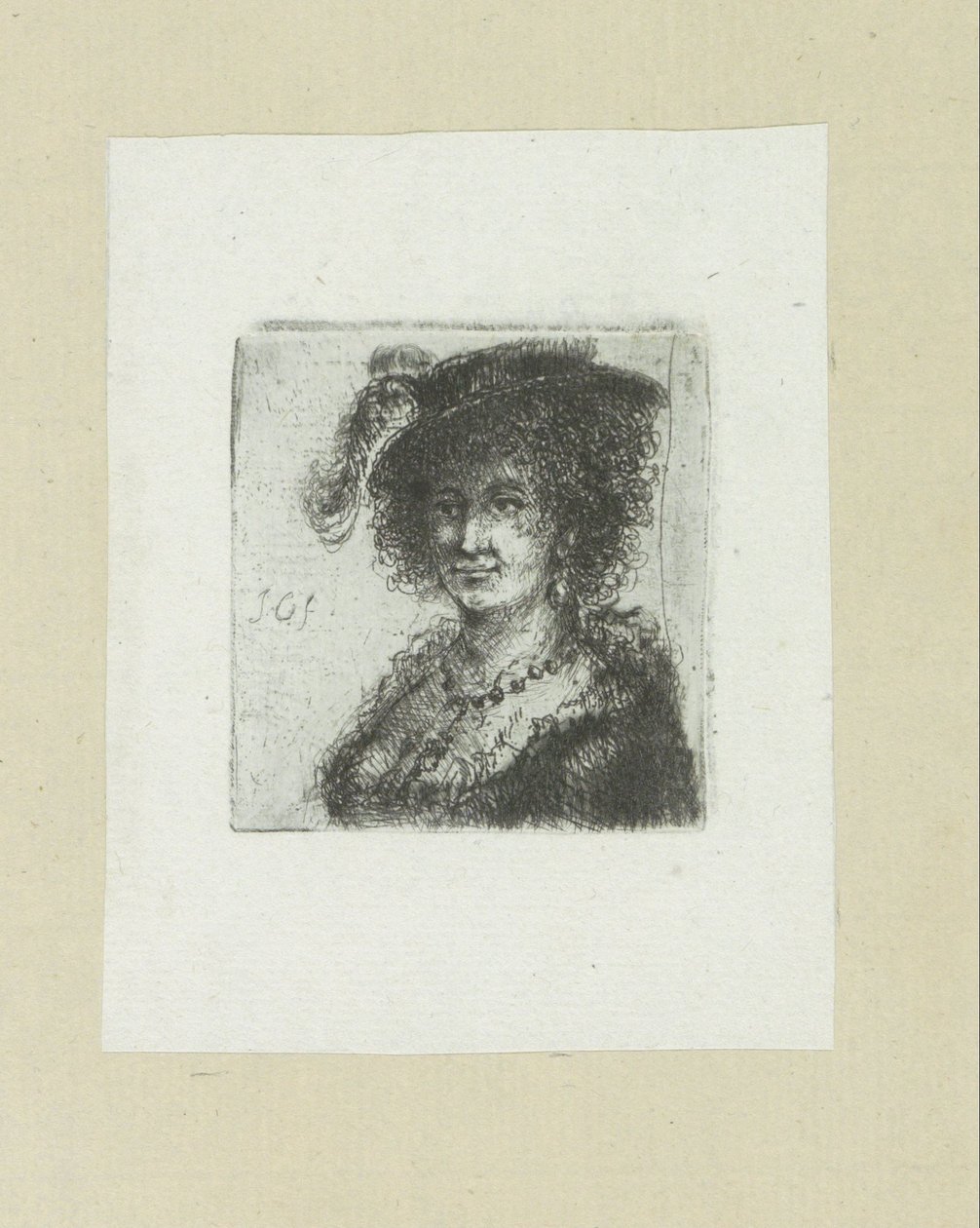 Vrouw conheceu hoed conheceu veer The Compleat Work of Etchings por John Chalon / Oeuvre Complette des Eaux Fortes par Jean Chalon (título da série) de Jan Chalon