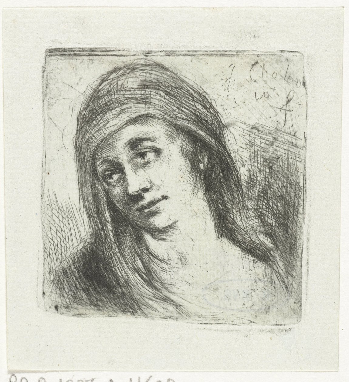 Mulher com véu de cabeça de Jan Chalon