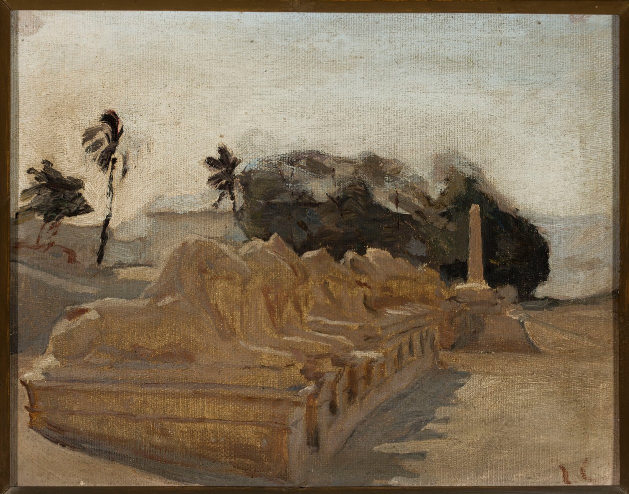 Avenida das esfinges no templo de Amon em Karnak. De uma viagem ao Egipto de Jan Ciągliński