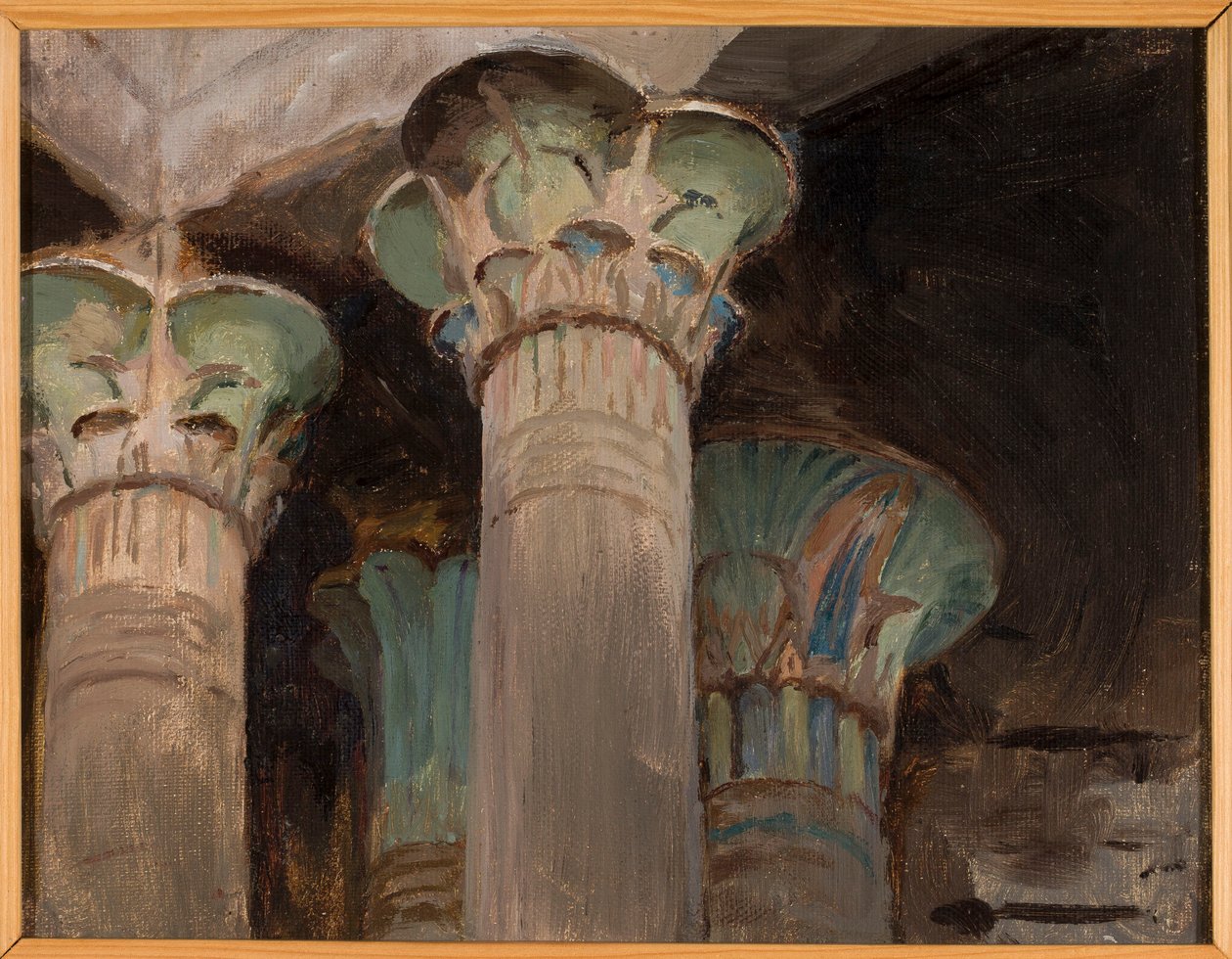 Ísis - capitéis no Templo de Ísis. De uma viagem ao Egito de Jan Ciągliński