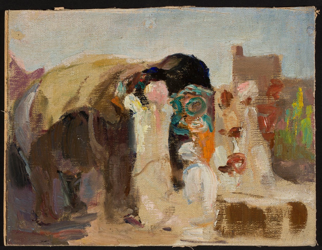 Jaipur - pintura de um elefante. De uma viagem à Índia de Jan Ciągliński