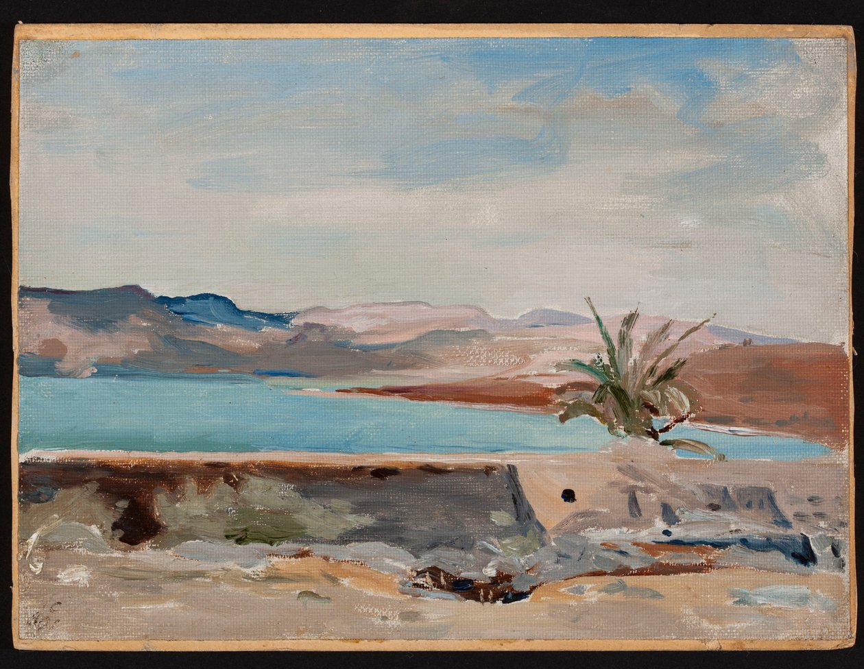 Capernaum, junto ao Lago de Tiberíades. De uma viagem à Palestina de Jan Ciągliński