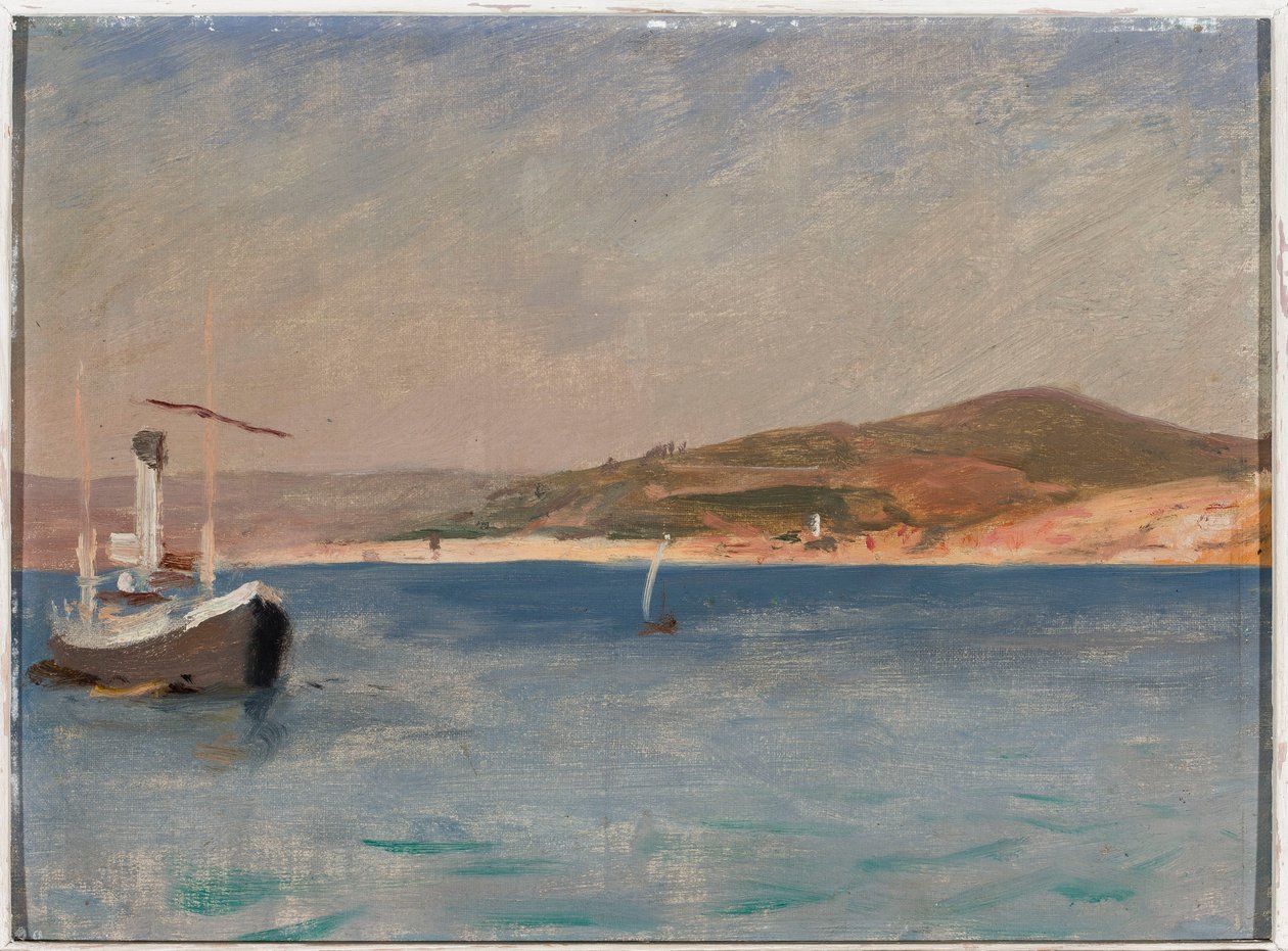 O mar com um navio junto à costa. Da viagem a Constantinopla de Jan Ciągliński