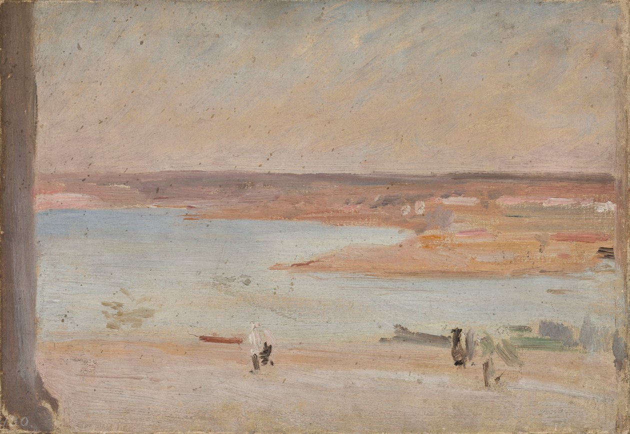 Paisagem desértica com um rio de Jan Ciągliński