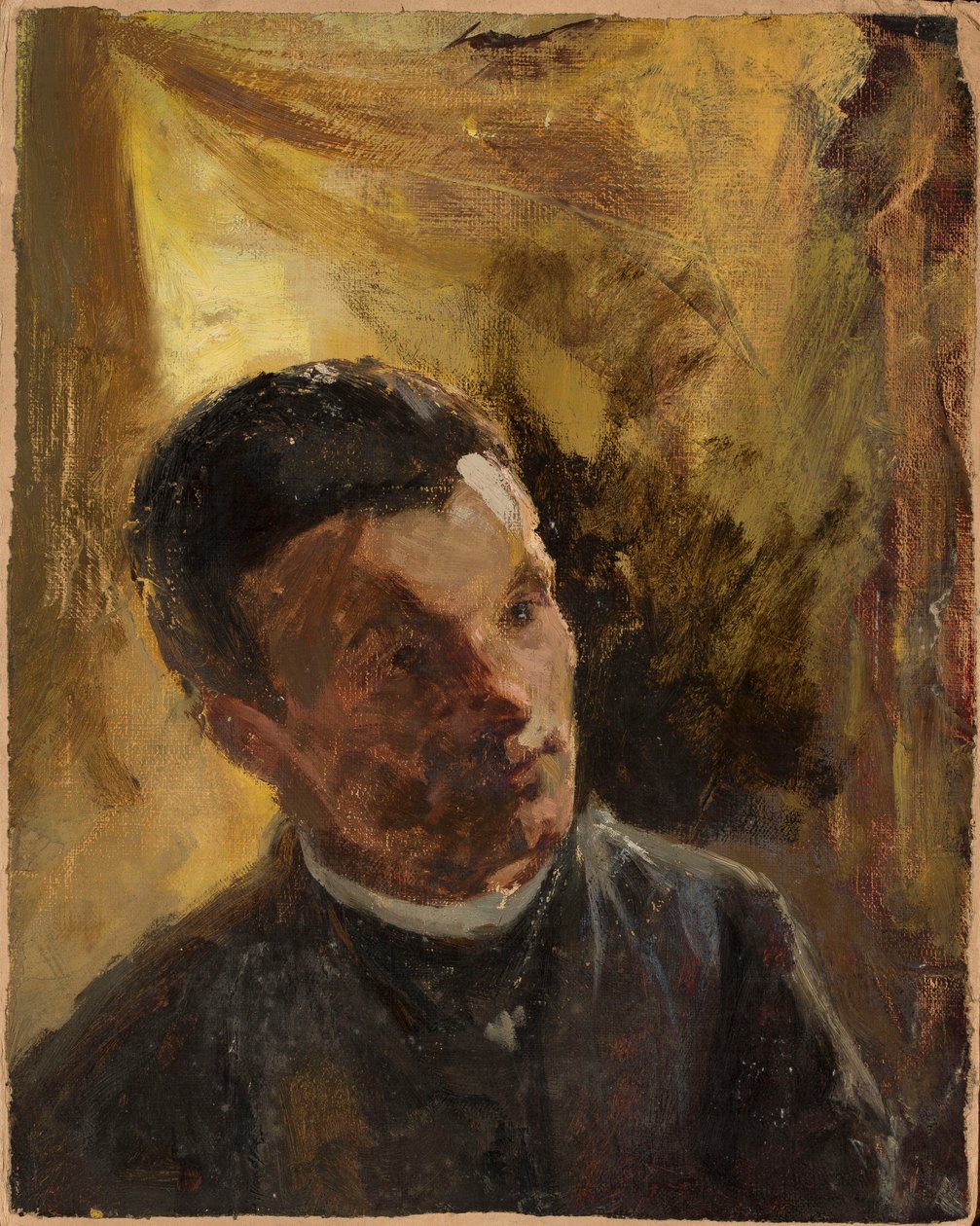 Retrato de Aleksander Leński (1847-1908), artista russo de Jan Ciągliński