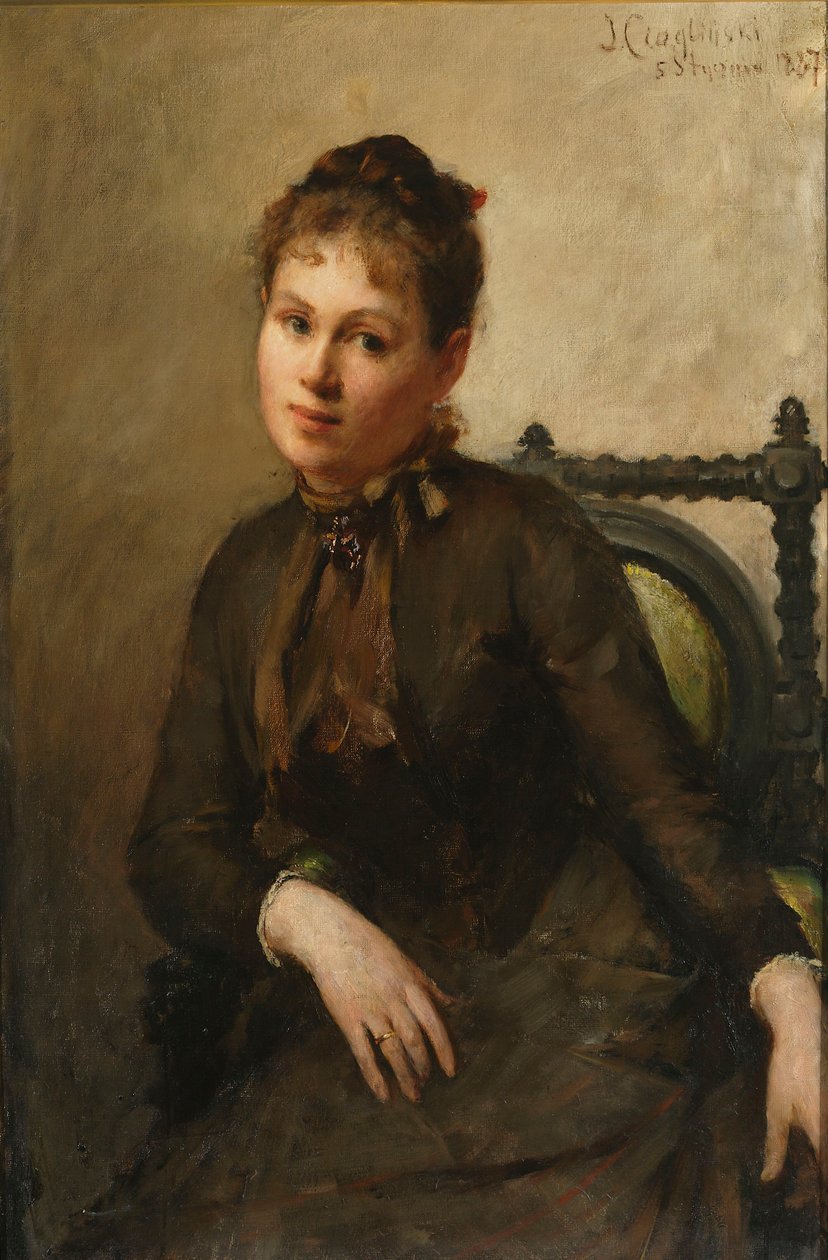 Retrato de Helena Piltz, nascida Rymowicz de Jan Ciągliński