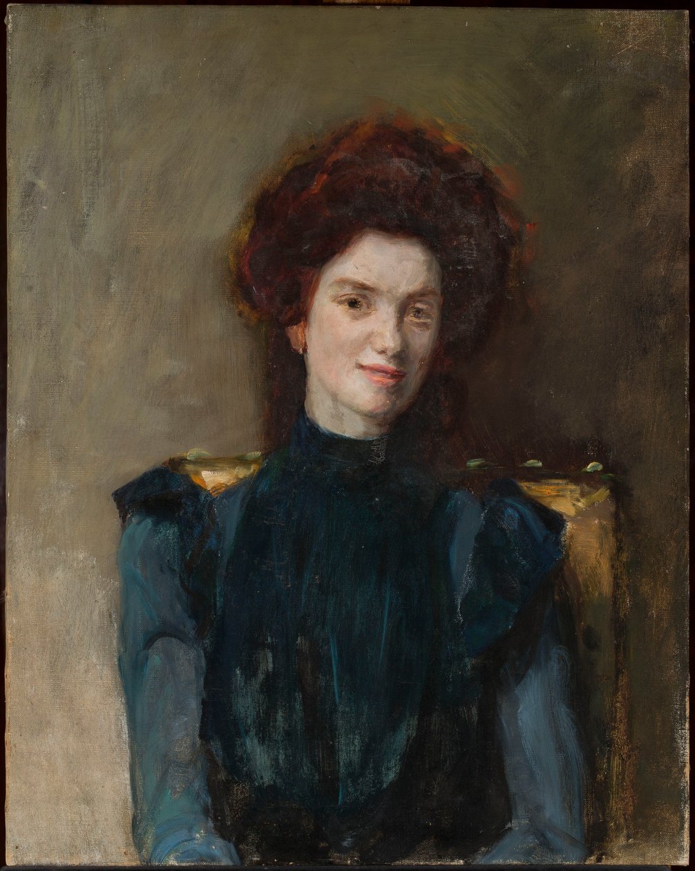 Retrato de uma mulher ruiva de Jan Ciągliński