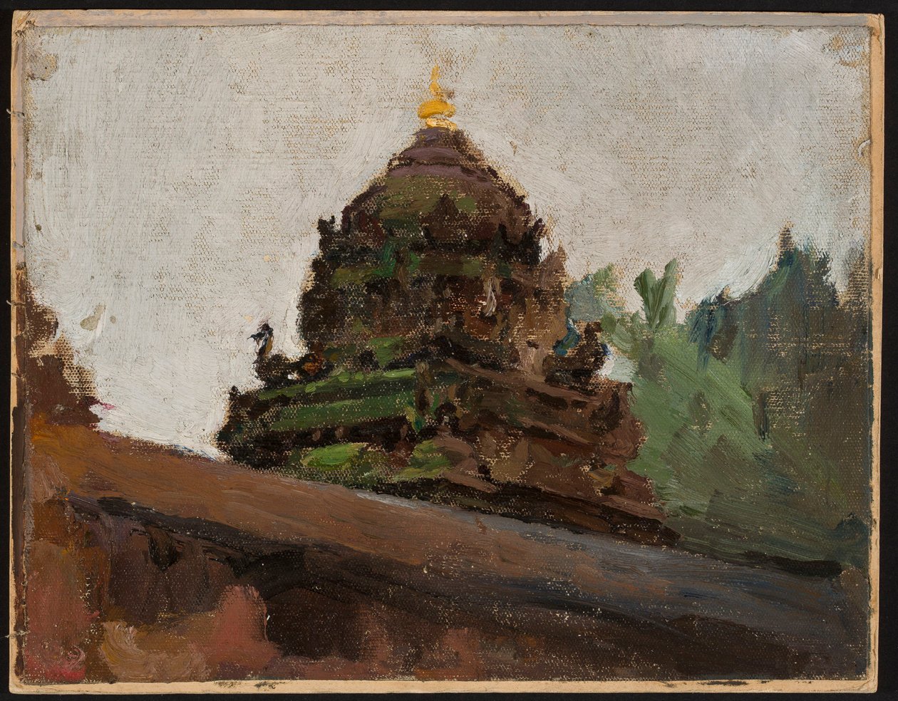 Um antigo templo em Madras. Da viagem à Índia de Jan Ciągliński