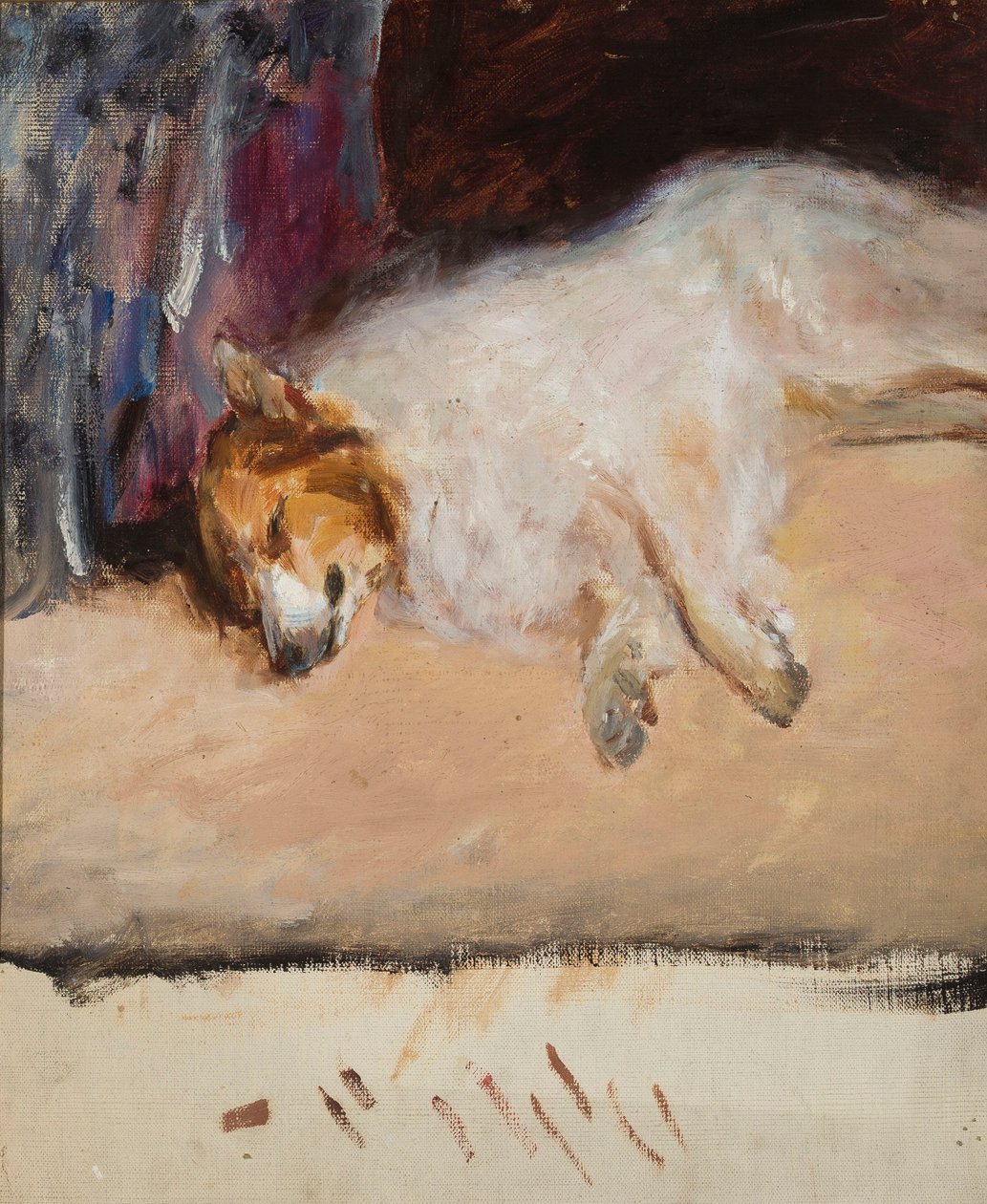 Estudo de um cão adormecido para o "Retrato do príncipe Golitsyn" de Jan Ciągliński