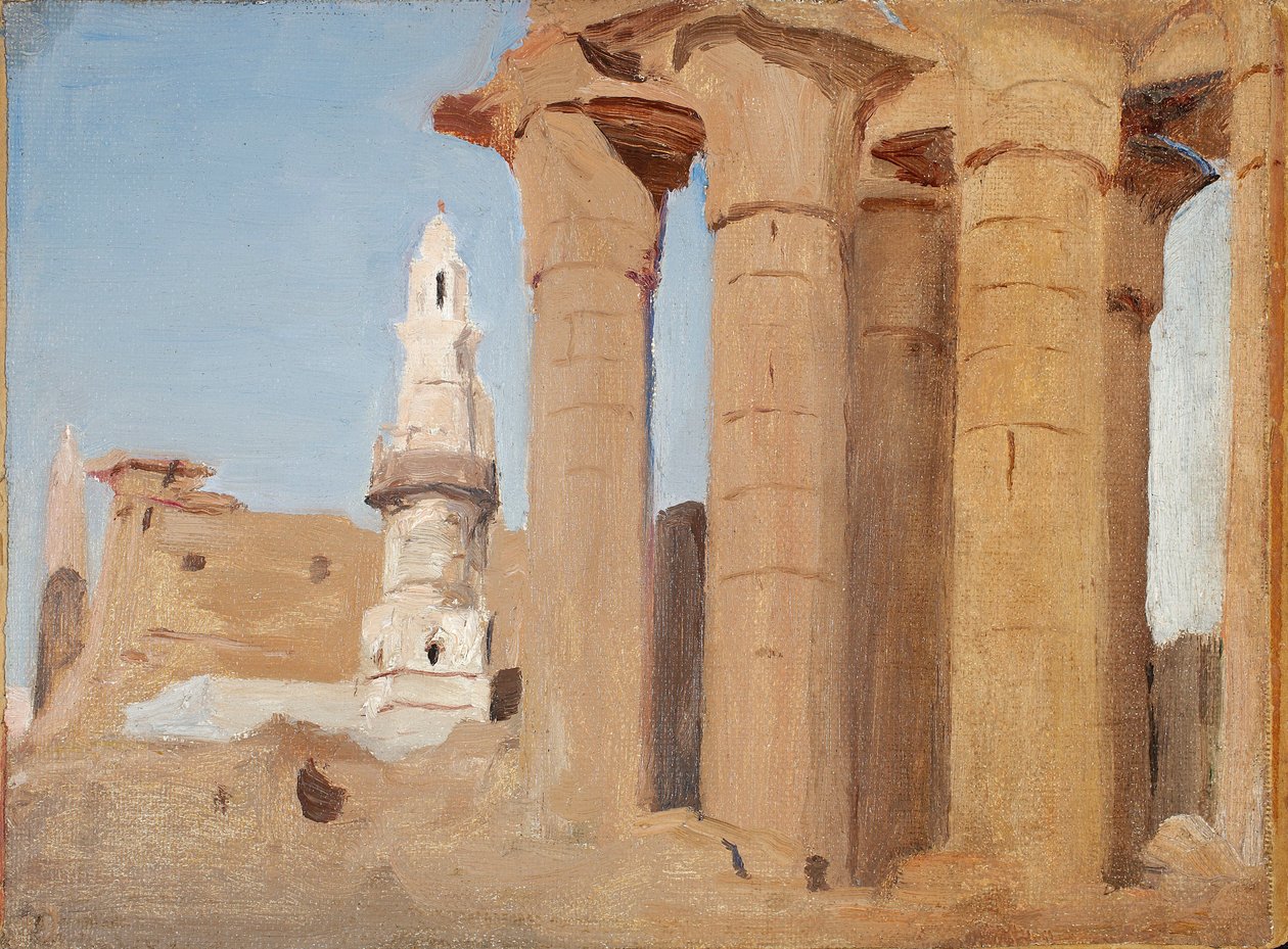 Templo egípcio - Luxor. Da viagem ao Egito de Jan Ciągliński