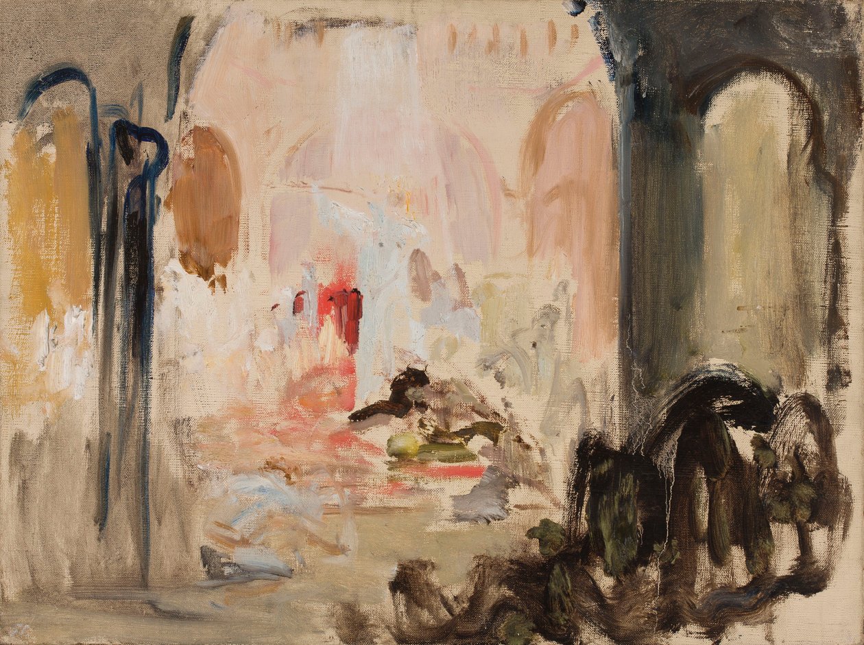 Esboço de decoração para o ato II de «Parsifal» de Jan Ciągliński