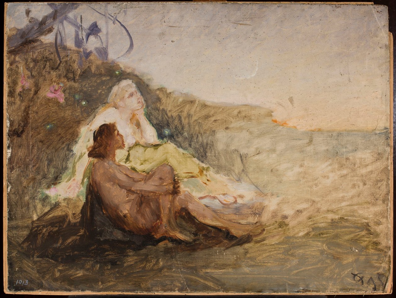 Esboço para a pintura "Amor" de Jan Ciągliński