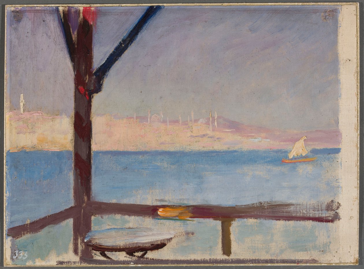 Vista de Constantinopla a partir de um navio. Da viagem a Constantinopla de Jan Ciągliński