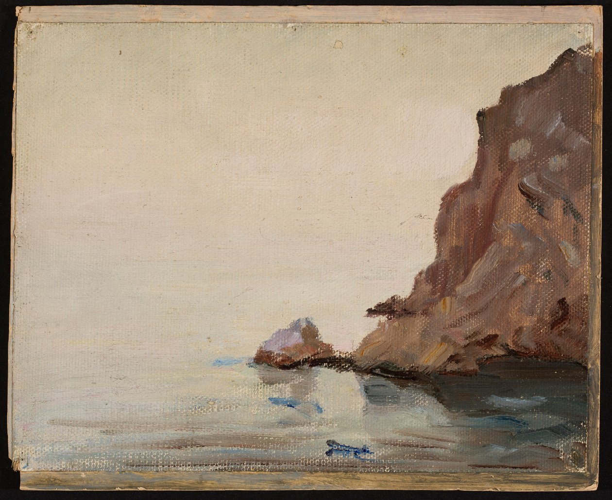 Vista do mar com um rochedo. De uma viagem ao Turquemenistão de Jan Ciągliński