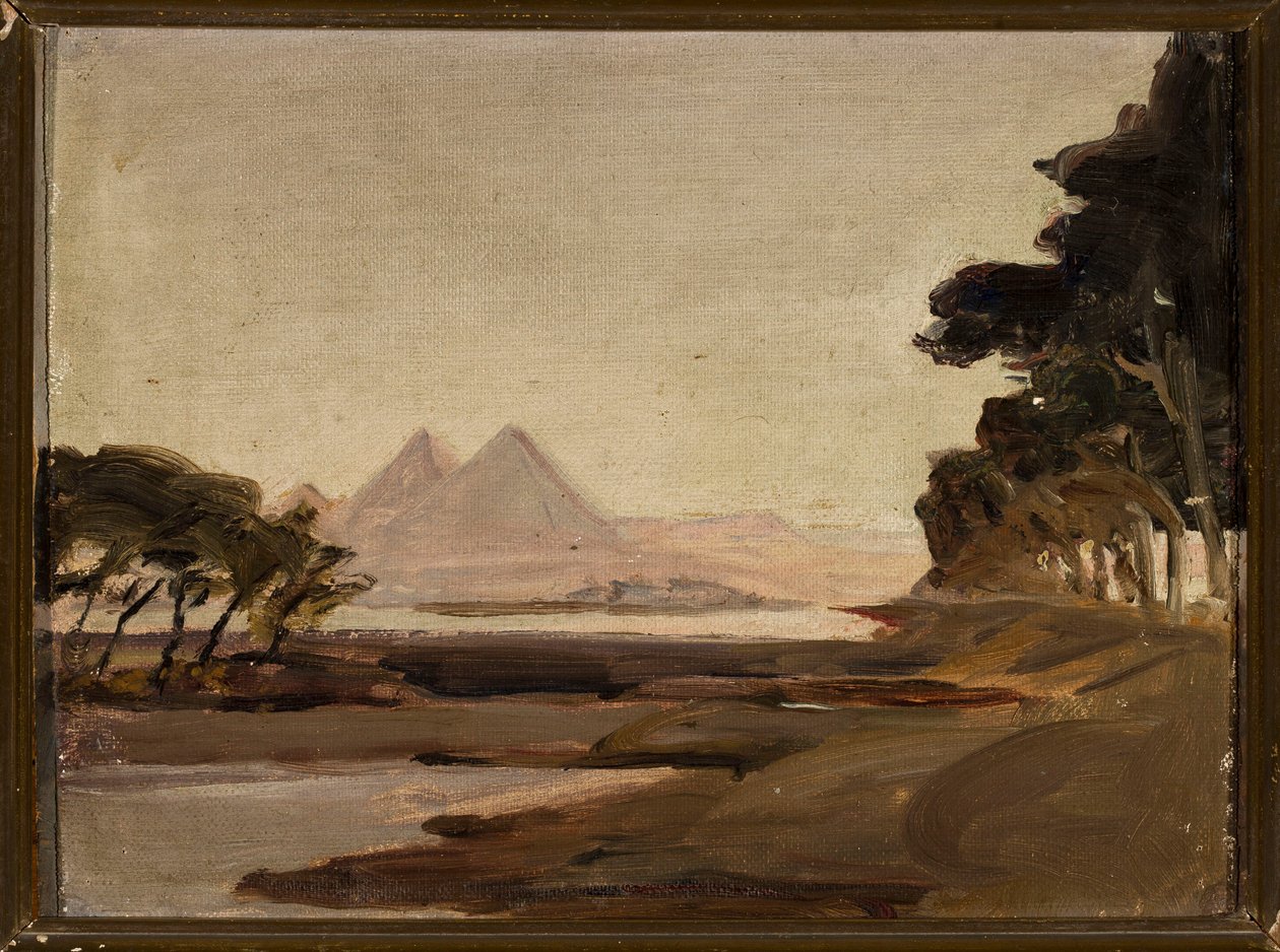 Vista das pirâmides. De uma viagem ao Egipto de Jan Ciągliński
