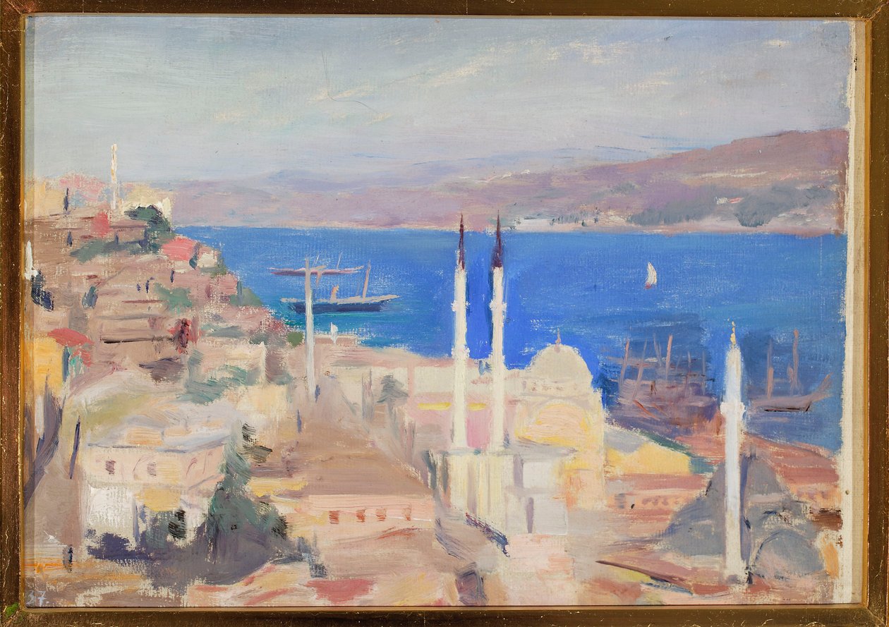 Vista do porto de Constantinopla. Da viagem a Constantinopla de Jan Ciągliński