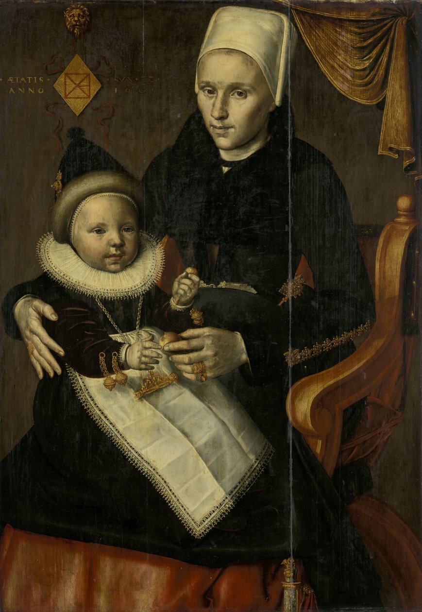 Roupa de Mãe e Filho no Norte da Holanda de Jan Claesz. (attributed to)