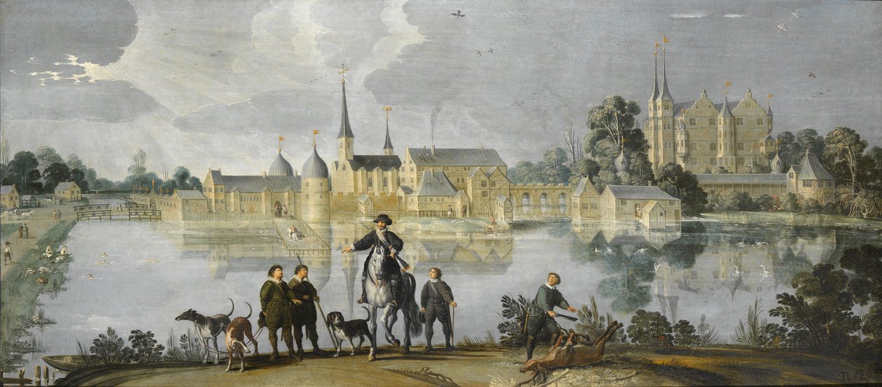 Castelo de Frederiksborg, Copenhaga, Dinamarca, c.1590-1610 de Jan Claeszen van Wijck