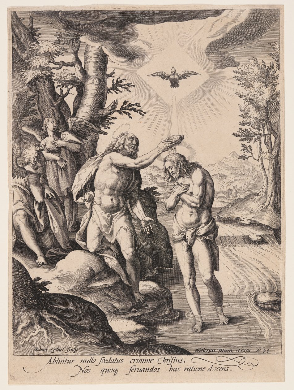 O Batismo de Cristo de Jan Collaert II